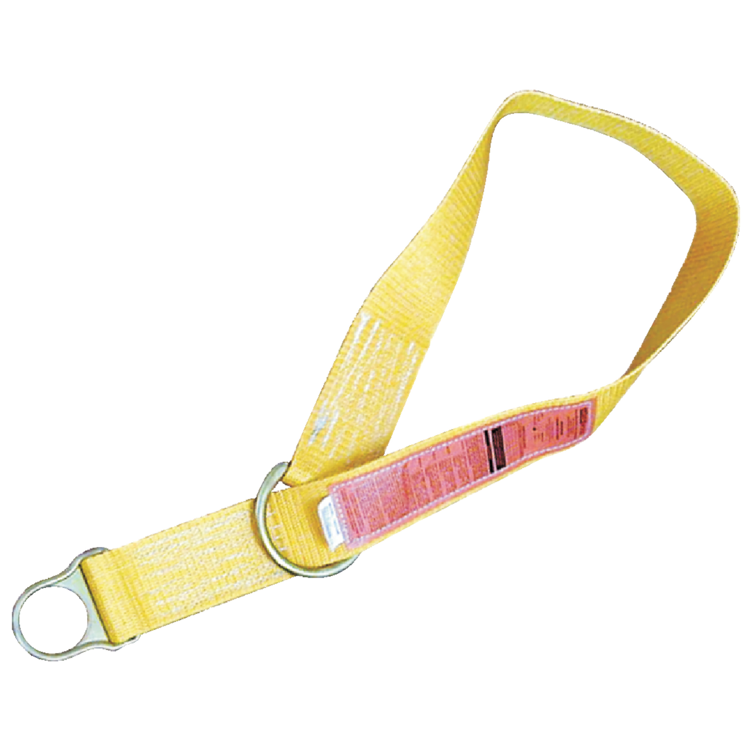 Anchorage Connector Strap, Yellow Nylon, Double D-ring, 5'
